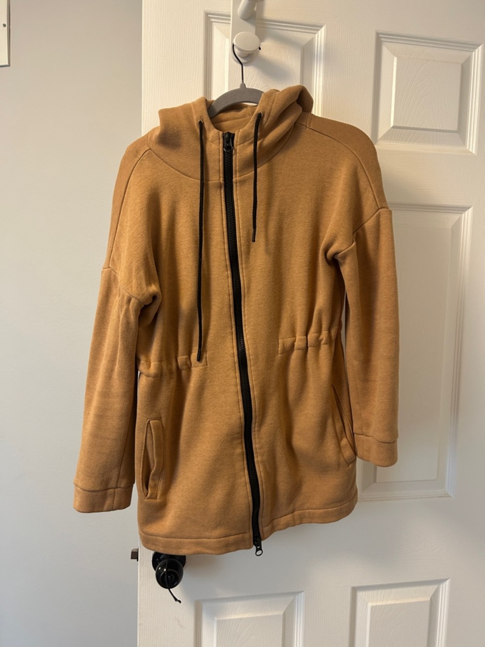 ZYIA Women's Camel Hooded Zip Jacket